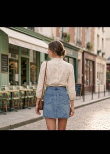 Denim mini skirt