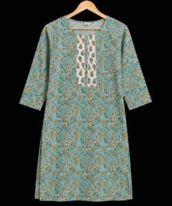 Beautiful Blue Paisley Print Kurti