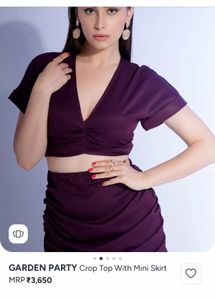 Stylish Crop Top and Mini Skirt Set