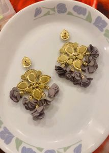 New Statement Crystal &amp; Flower Drop Earrings
