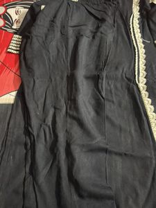Black Kurta Set with Mirror Work