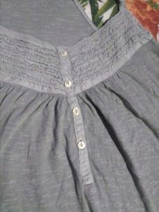 Grey Henley Tank Top