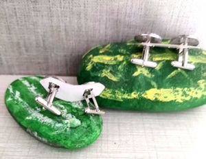 Vintage Silver - Black Cufflinks