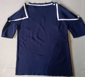 🇰🇷Navy Blue Sailor Style Top