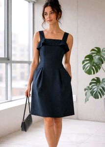 Elegant Navy Blue Dress