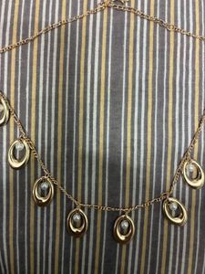 Gold-Tone Necklace with Pearl Accents