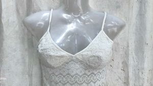 White Lace Camisole Crop Top