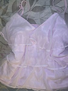Baby Pink Ruffled  Top