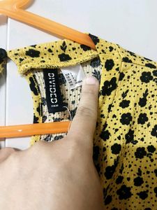 Yellow Floral Print Maxi Dress