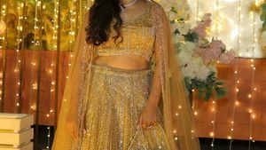 Gorgeous Gold Lehenga Choli