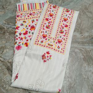 Flower Print Cotton Suit