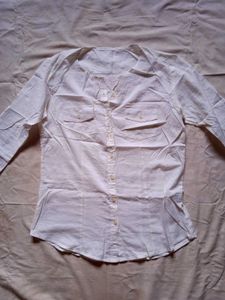 Classic White Button-Up Shirt