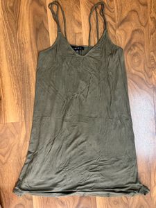 Olive Green Slip Dress