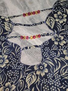 Floral Print Blouse with Beaded Straps