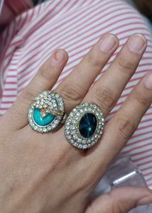 Set of 2 Statement Rings
