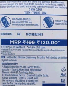 6 Toothbrush Set Oral B