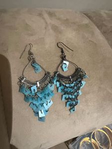 Boho Blue Dangle Earrings