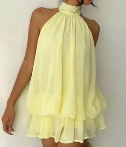 Chic Yellow Mini Dress