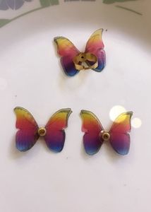 New Cute Butterfly Earrings &amp; Ring Set