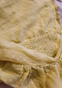 Chic Yellow Ruffle Top