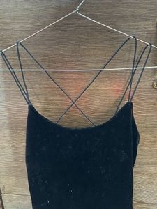 Black Velvet Mini Dress