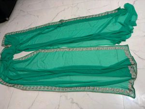 Elegant Teal Embellished Saree