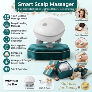 Smart Scalp Massager with Charging Cable