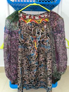 Bohemian Paisley Print Maxi Dress🩶