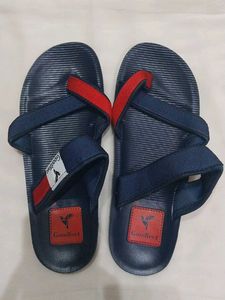 Men's Navy Blue & Red Sandals