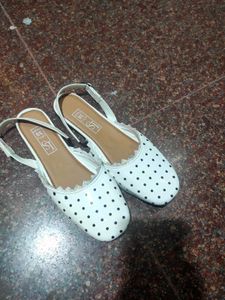 White Polka Dot Flats 🎀