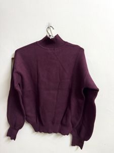 Burgundy Turtleneck Sweater