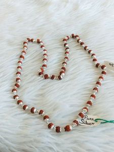 Pure Silver Rudraksh Mala (wt:18.000g)