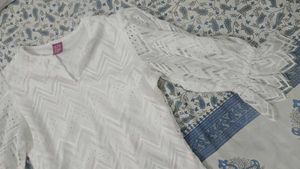White Lace Puff Sleeve top
