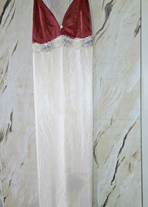 Pink And White Night Suit