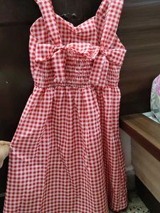 Red Gingham Check Dress