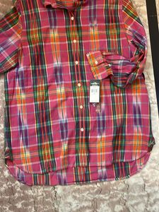 Pink Plaid Button-Up Shirt