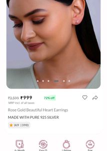 Rose Gold Heart Earrings