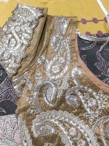 Embroidered Gold &amp; Silver Party Top