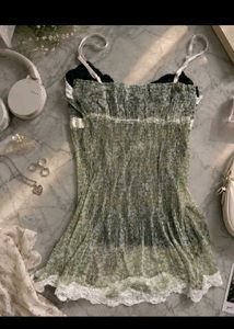 Japanese y2k Style Lace Trim Cami Top