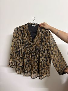 Elegant Animal Print Top