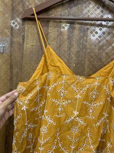 Mustard Yellow Eyelet Cami Top(Brand new)
