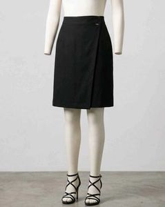 Chic Black Wrap Skirt