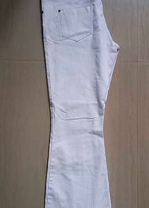 Women's White Flare Jeans