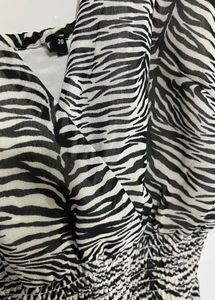 Women's Zebra Print Tiered Mini Dress