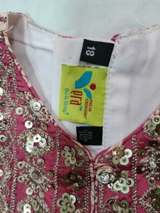Pink Embroidered Palazzo Pants