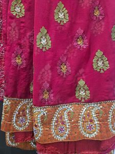 red partywear saree..