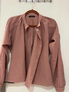 New Trendyol Pink Ghingham Top