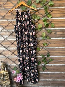 Floral Print Spaghetti Strap Maxi Dress