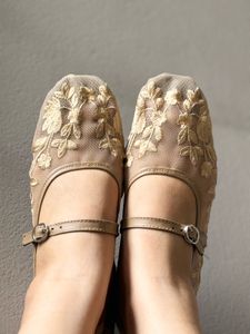 Elegant Embroidered Flats