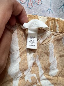 H&amp;M zebra Print Square Neck Puff Sleeve Crop Top